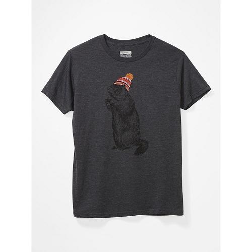 Marmot Clothes Black NZ - Pom Pom T-Shirts Mens NZ1723589